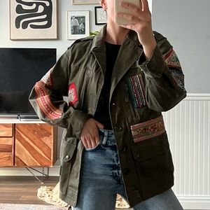 VINTAGE MILITARY EMBROIDERED JACKET - One of a kind!!